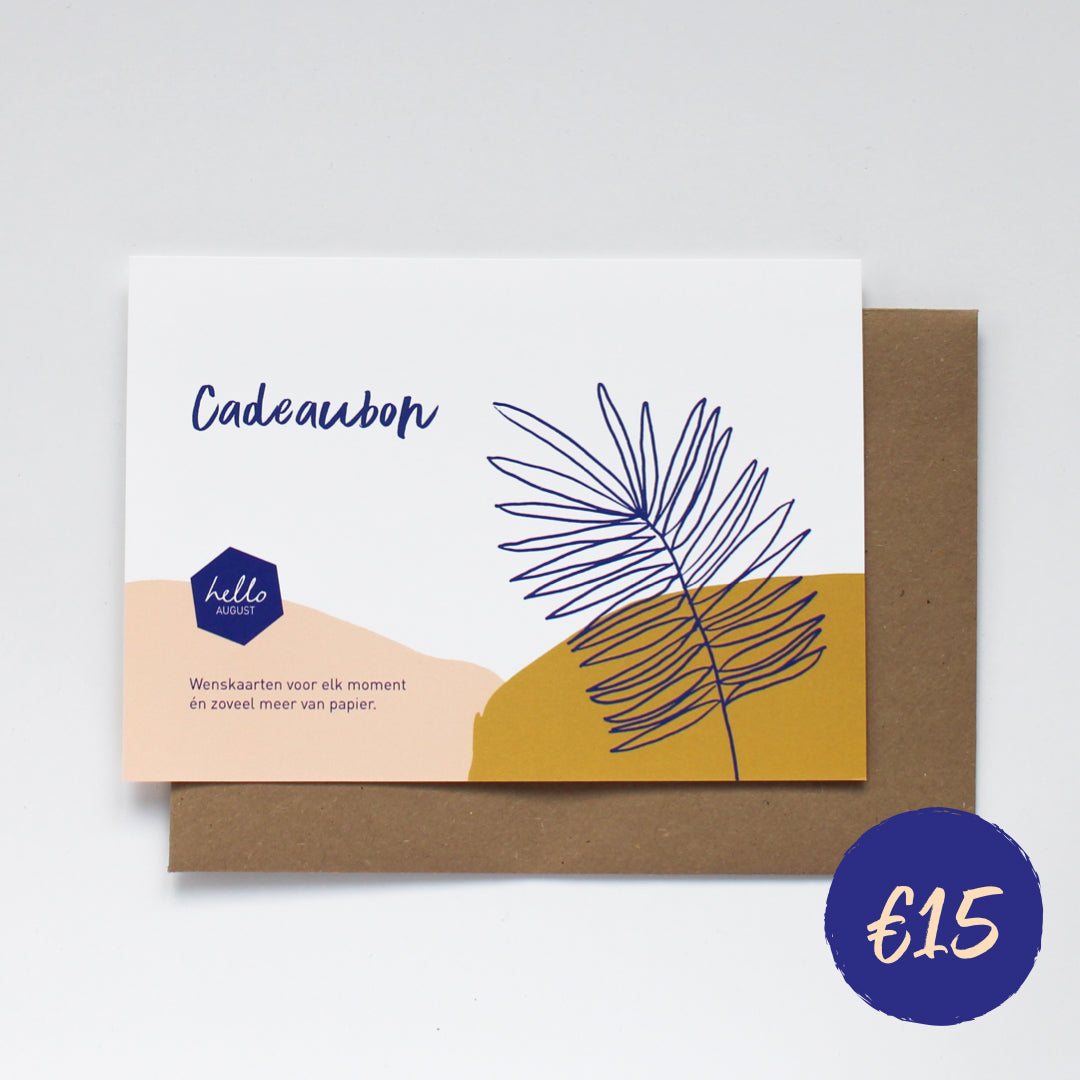 CADEAUBON €15 - PAPIEREN BON