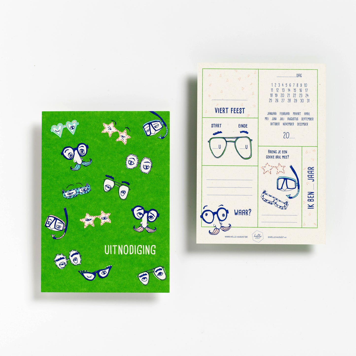 6 PARTY INVITATIONS BRILLEN