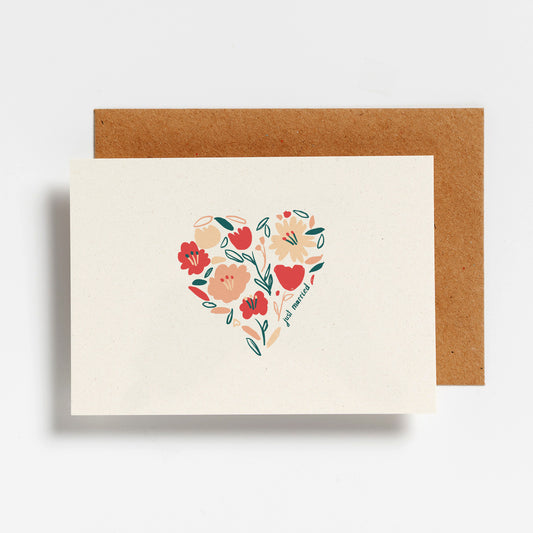 POSTCARD - JUST MARRIED