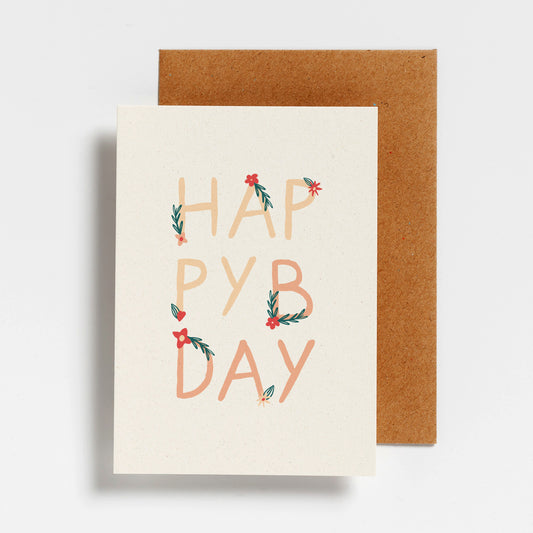 POSTCARD - TEXT HAPPY BDAY