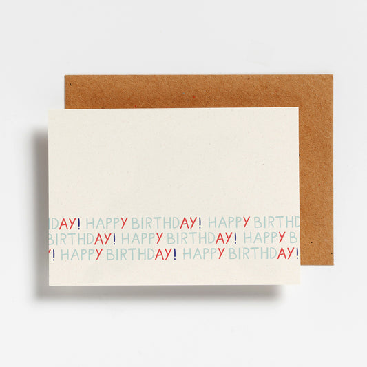 POSTCARD - TEXT YAY HAPPY BIRTHDAY