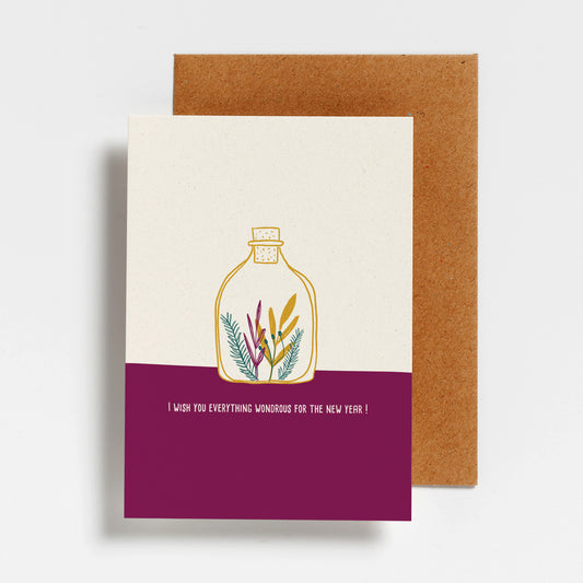 WENSKAART - I WISH YOU EVERYTHING WONDROUS FOR THE NEW YEAR