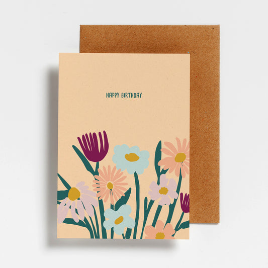 WENSKAART - HAPPY BIRTHDAY FLOWER FIELD