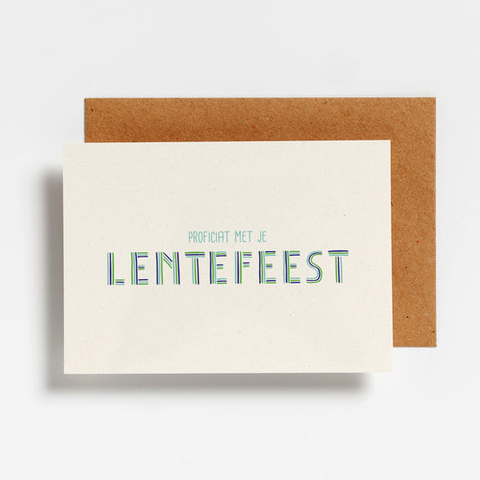 WENSKAART - LENTEFEEST BLAUW GROEN