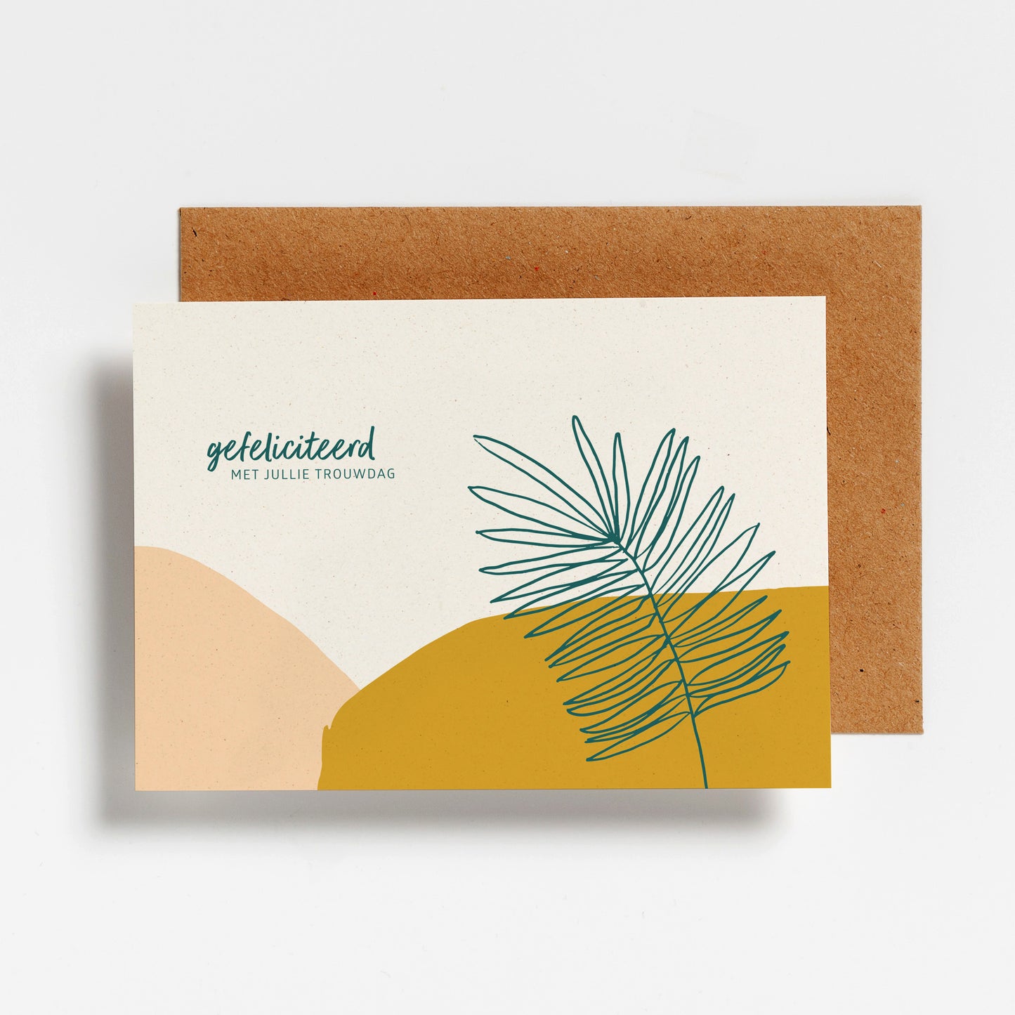 WENSKAART - GEFELICITEERD MET JULLIE TROUWDAG