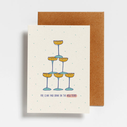 WENSKAART - POP, CLINK AND DRINK ON THE NY