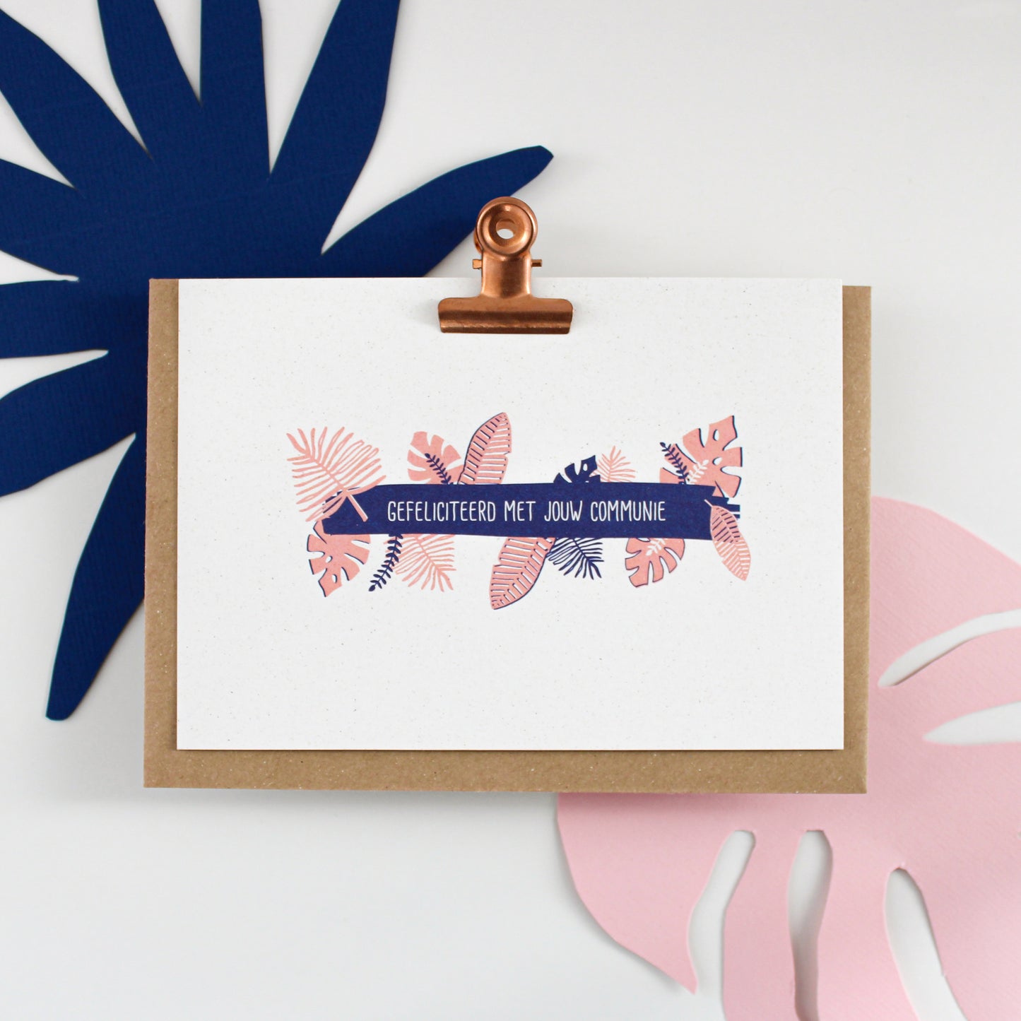 WENSKAART - JUNGLE ROZE COMMUNIE